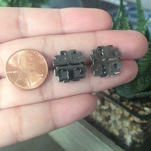 Tory Burch large logo stud earrings
